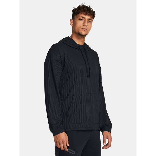Mens Under Armour UA Rival Waffle Hoodie-BLK - Mens 65986589