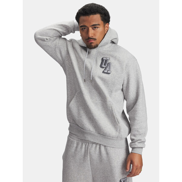 Mens Under Armour UA Icon Flc Graphic Top-GRY Sweatshirt - Mens 65986647