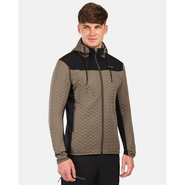 Pánska zateplená fleecová mikina s kapucňou Kilpi NEVIA-M zelená 65763273