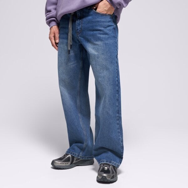Prosto Nohavice Jeans Baggy Tarmac Blue Muži Oblečenie Nohavice 65540988