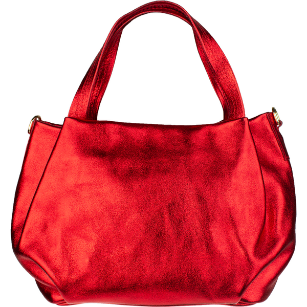 Červená kožená talianska crossbody kabelka Tea Lucida Rossa 65952816