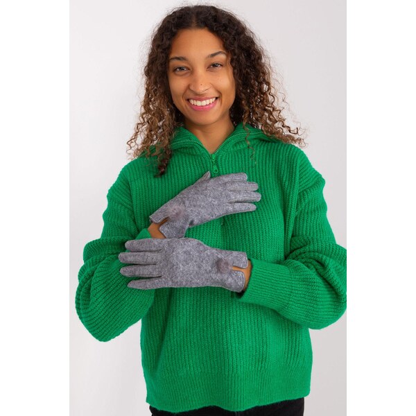 MladaModa Teplé dotykové rukavice s malým brmbolcom model 50698 65954292