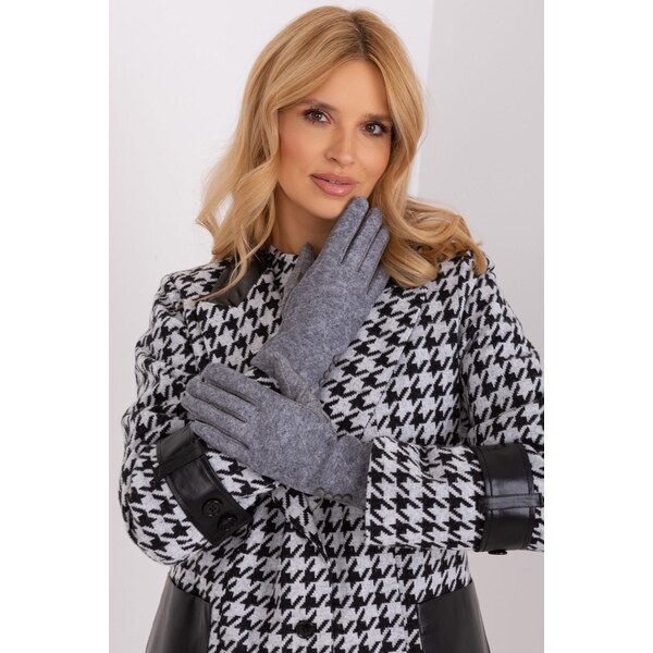 MladaModa Teplé dotykové rukavice s ozdobnými gombíkmi model 30210 65954326