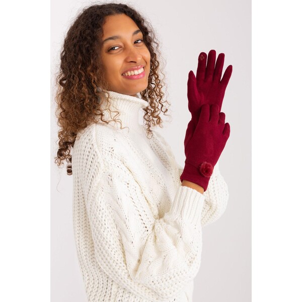 MladaModa Teplé dotykové rukavice s malým brmbolcom model 90426 65954347