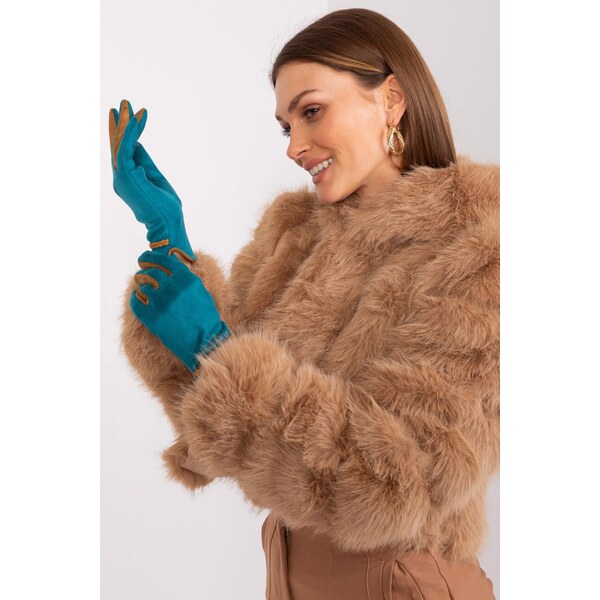 MladaModa Elegantné dvojfarebné dotykové rukavice model 60125 65954370