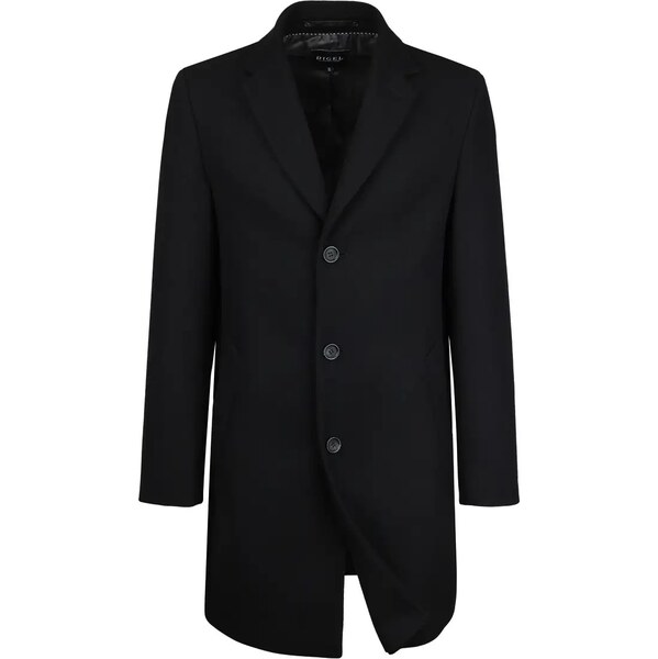 Pánsky čierny vlnený kabát s kašmírom DIGEL 65954422