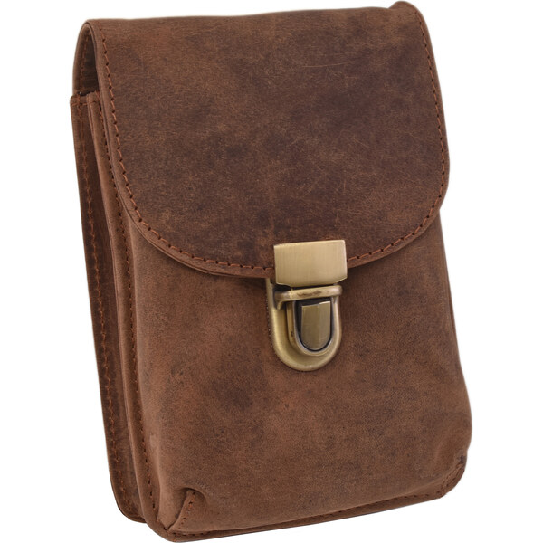 Mercucio Kožené puzdro na opasok tmavý tan 250114 65387103