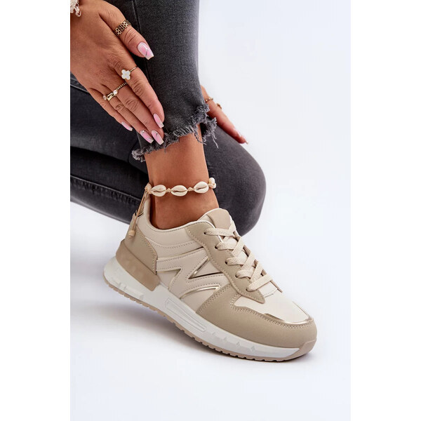 Kesi Béžové dámske tenisky z ekokože Kaimans 56924557