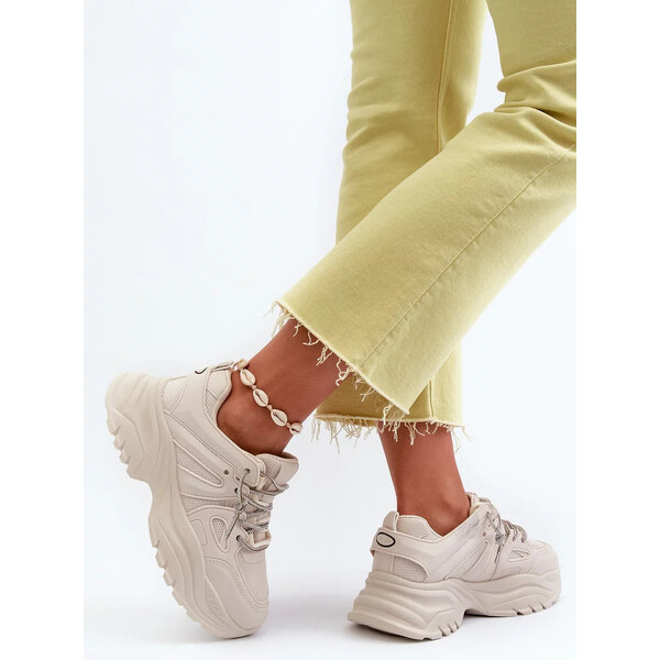 Kesi Dámske tenisky na robustnej podrážke s ozdobným šnurovaním 57058420