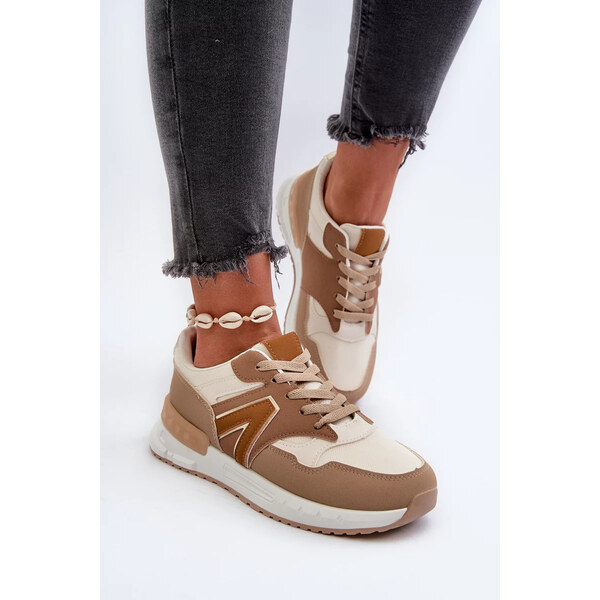 Kesi Dámske tenisky z ekokože, hnedé Vinelli 57058414