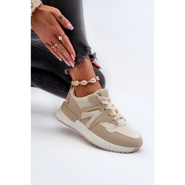 Kesi Dámske tenisky z ekokože béžové Vinelli 57058416