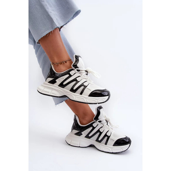 Kesi Dámske bielo-čierne tenisky Ahmani 57058499