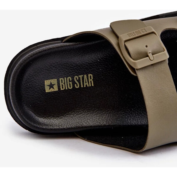 Big Star Shoes Ľahké pánske papuče s prackami Big Star Dark green 57164328
