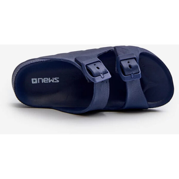 Kesi Ľahké chlapčenské penové papuče s prackami tmavomodré Adirnaca 58208642