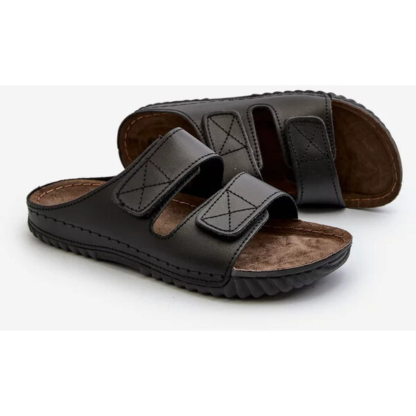 Kesi Pohodlné pánske papuče so suchým zipsom Inblu Black 57164484