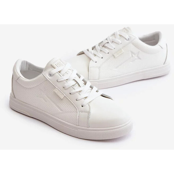 Big Star Shoes Pánske tenisky z eko kože Big Star Hi-Poly System White 57847929
