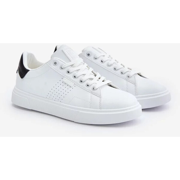 Big Star Shoes Tenisky Pánske tenisky z ekokože Big Star White 57847934