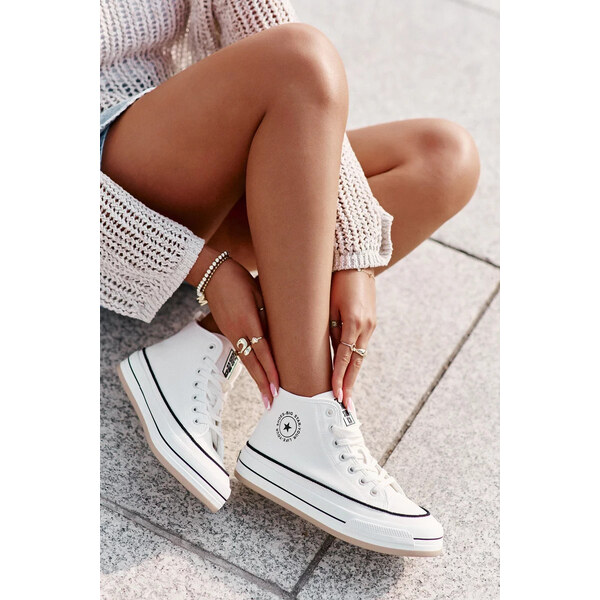 Big Star Shoes Zateplené dámske tenisky na platforme z ekokože Big 62316208