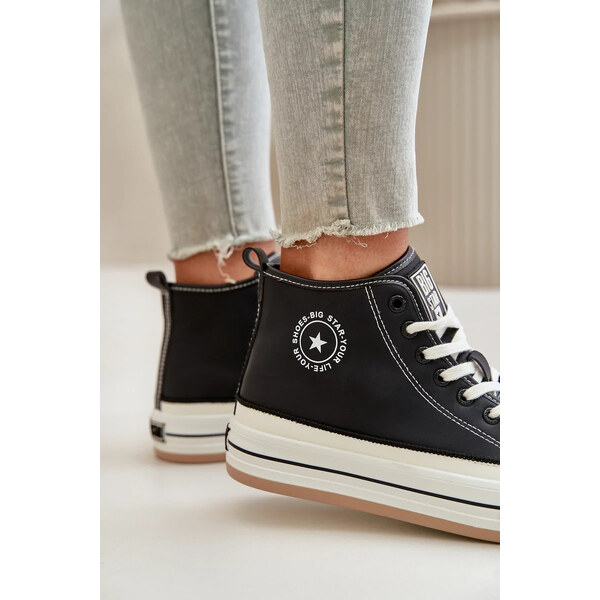 Big Star Shoes Zateplené dámske tenisky na platforme z ekokože Big 62316209