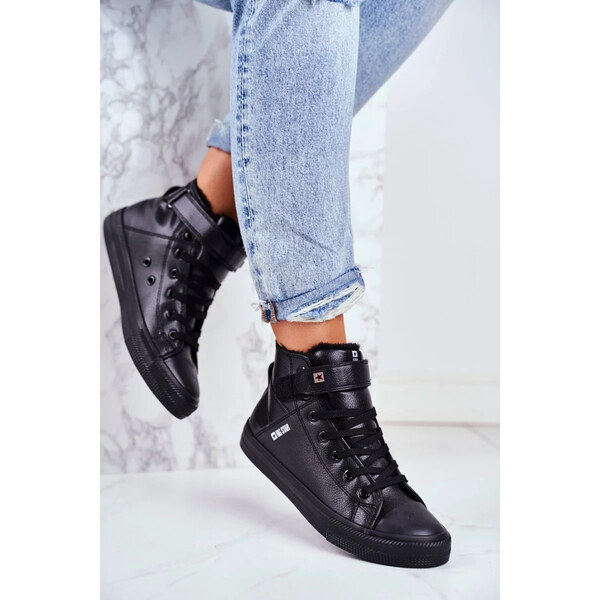 Big Star Shoes Zateplené kožené tenisky BIG STAR Black 62316802