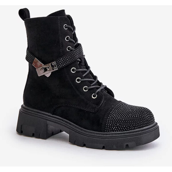 Kesi Zateplená pracovná členková obuv s dekoráciou S.Barski Black 62288989