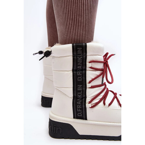 Kesi Dámske snežnice s hrubou podrážkou, Vegan D.Franklin white 62316296