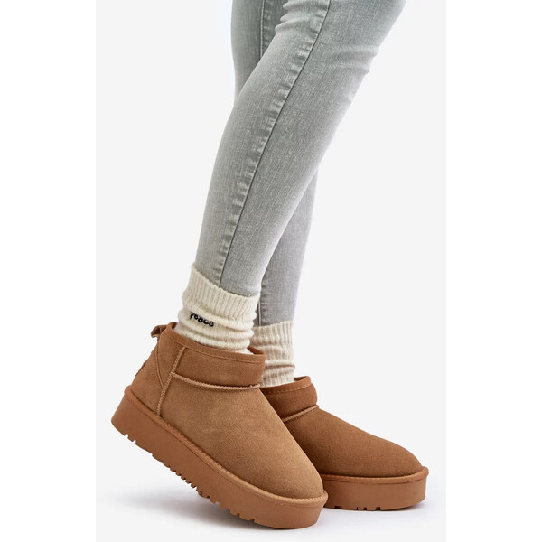 Kesi Kožené semišové tenisky na platforme Camel Nereviana 62316660