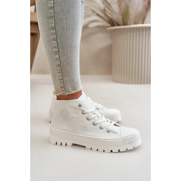 Big Star Shoes Dámske tenisky s členkom Big Star White 62317090