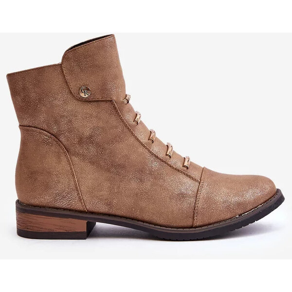 Kesi Dámske zateplené členkové topánky s plochým podpätkom Gold Labise 62289048