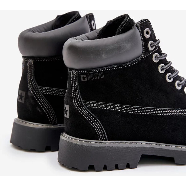 Big Star Shoes Semišové zateplené pánske topánky Trapper Big Star HI 62317172