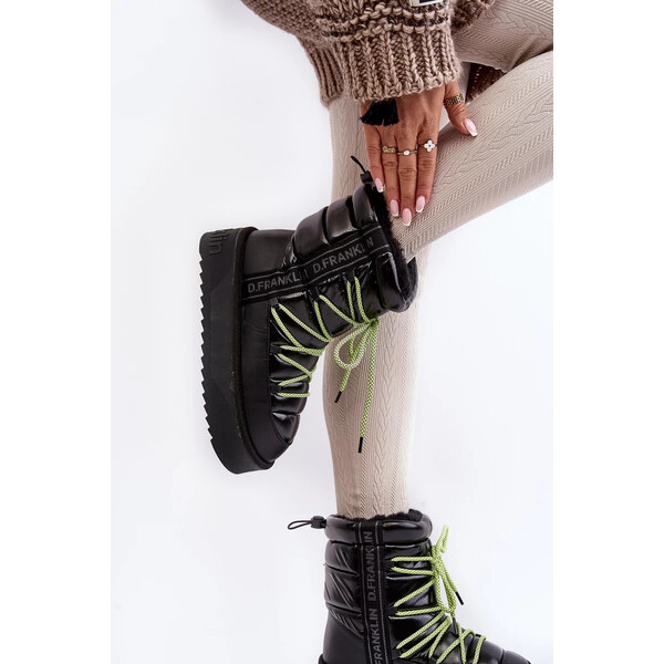 Kesi Dámske snežnice s hrubou podrážkou, Vegan D.Franklin black 62316894