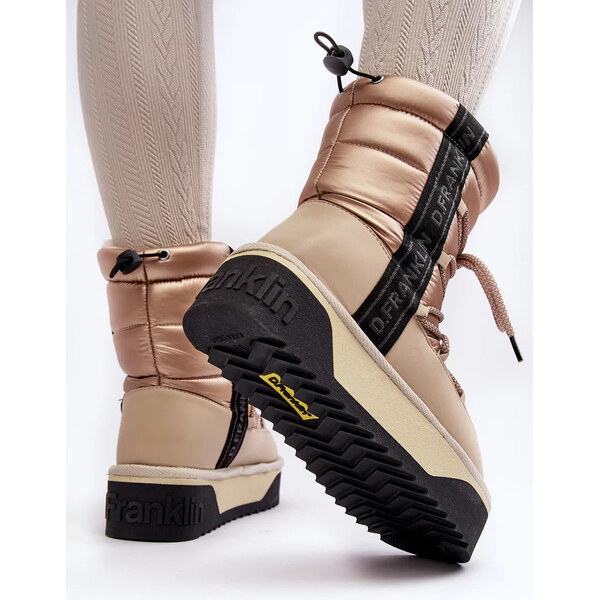 Kesi Dámske snežnice s hrubou podrážkou, Vegan D.Franklin beige 62316895