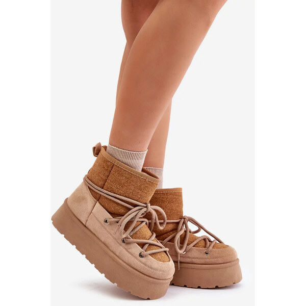 Kesi Snežnice s viazaním na platforme hnedej farby Mavora 62317160