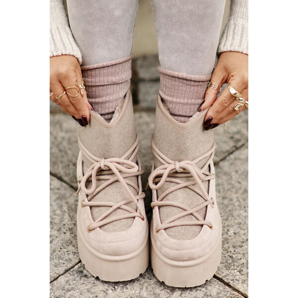 Kesi Snežnice s viazaním na platforme béžové Mavora 62317161