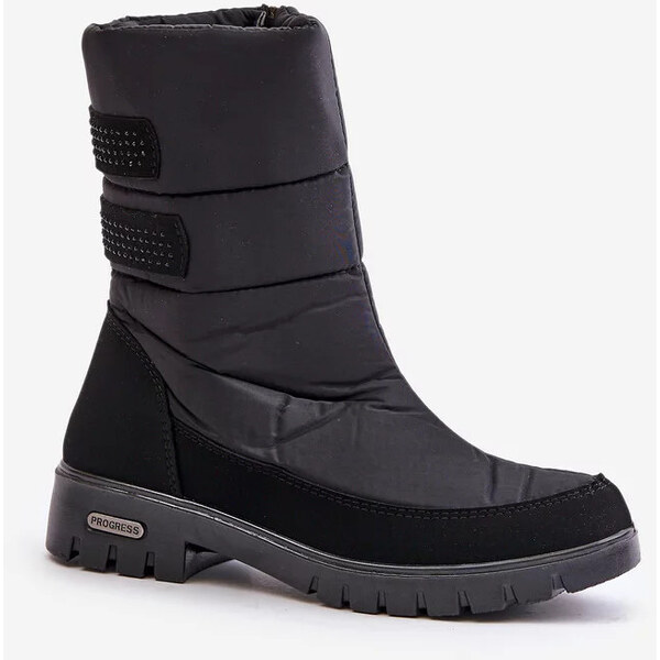 Kesi Dámske snežnice na zips Progress PROGJ-21-16 Black 62317208