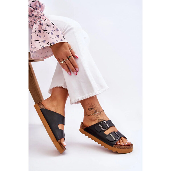 Big Star Shoes Klasické dámske papuče Big Star LL274477 Čierne 62368370