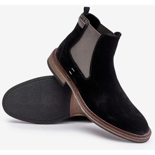 Big Star Shoes Semišové členkové topánky Chelsea Pánske Big Star 64728416