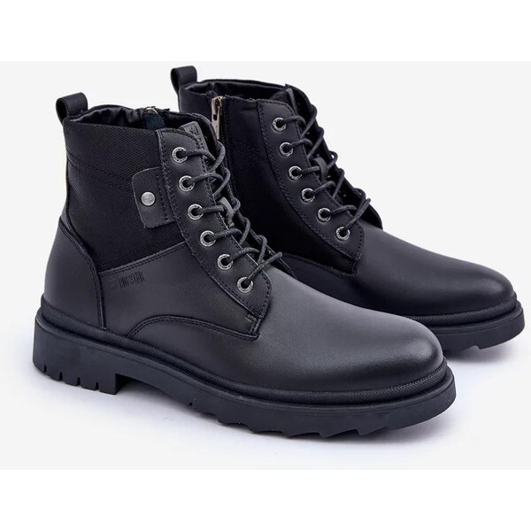 Big Star Shoes Pánske kožené zateplené členkové topánky Big Star 64728480