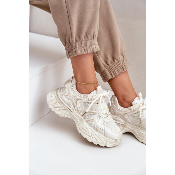 Kesi Dámske tenisky na platforme s trením béžovej farby Seladwen 64541354