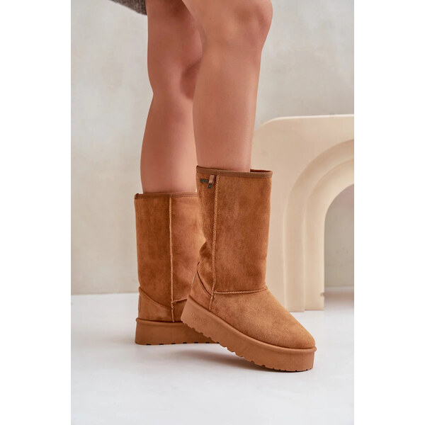 Big Star Shoes Snežnice s vysokou platformou Big Star OO274893 Camel 64541220