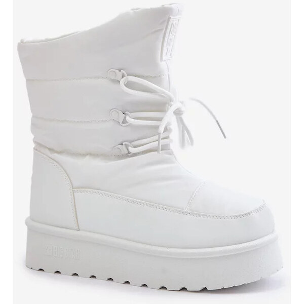 Big Star Shoes Snežnice na platforme so zipsom Big Star OO274886 White 64541209