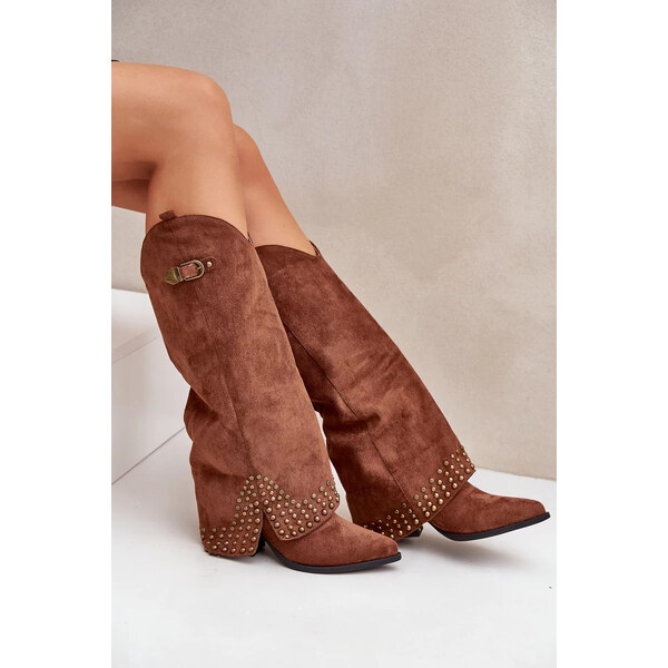 Kesi Hnedé topánky Iveliri na podpätku 64829587