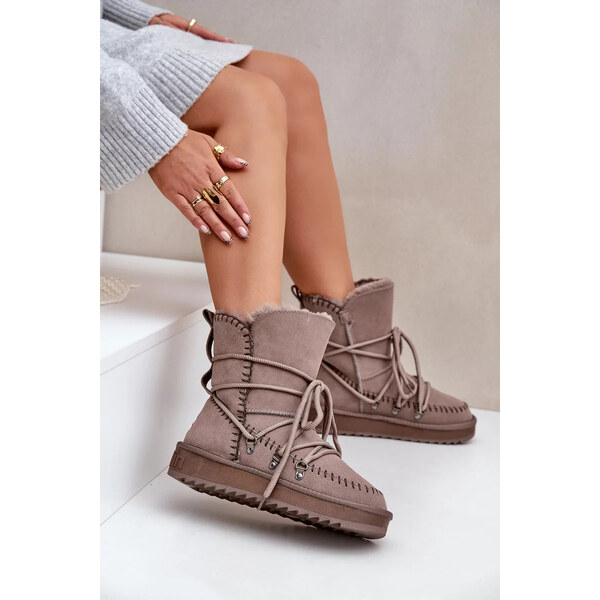 Kesi Dámske snehové topánky z prírodného semišu D.Franklin DFSH375004 64541281