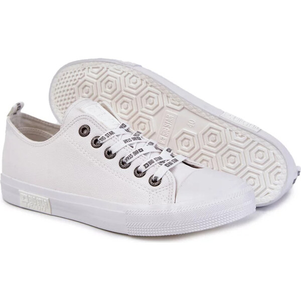 Big Star Shoes Pánske kožené tenisky Big Star KK174052 White 64728562