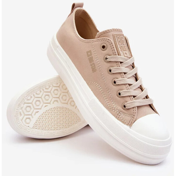 Big Star Shoes Nízke šnurovacie tenisky Big Star LL274969 Beige 64829607