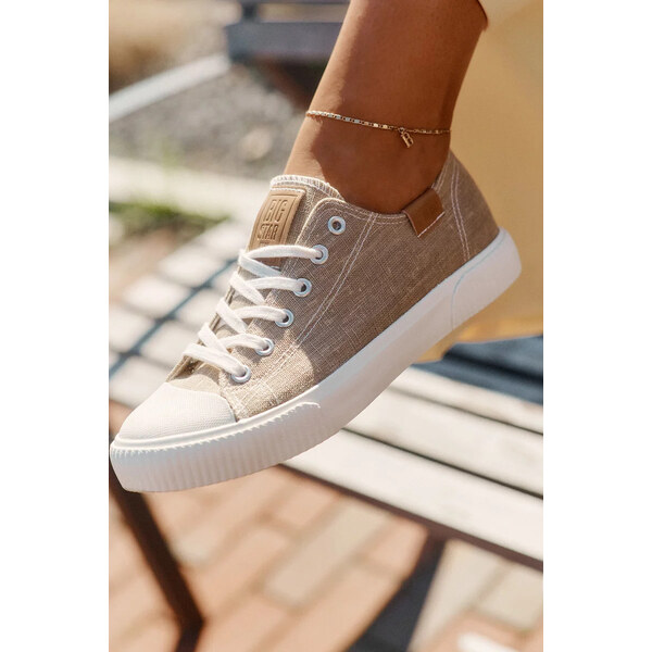 Big Star Shoes Dámske látkové tenisky Big Star - béžové 64541493