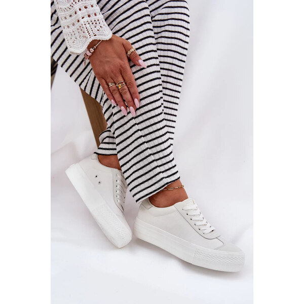 Big Star Shoes Dámske tenisky na platforme Big Star - biele 64541516