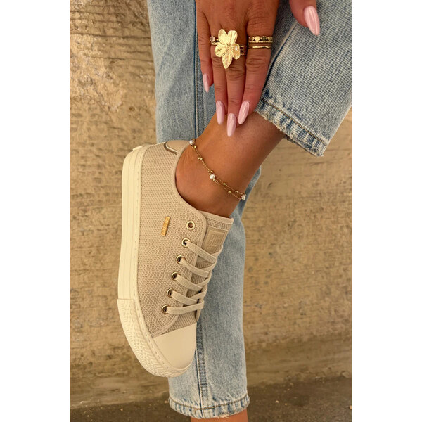 Big Star Shoes Dámske plátenné tenisky Big Star - béžové 64541533