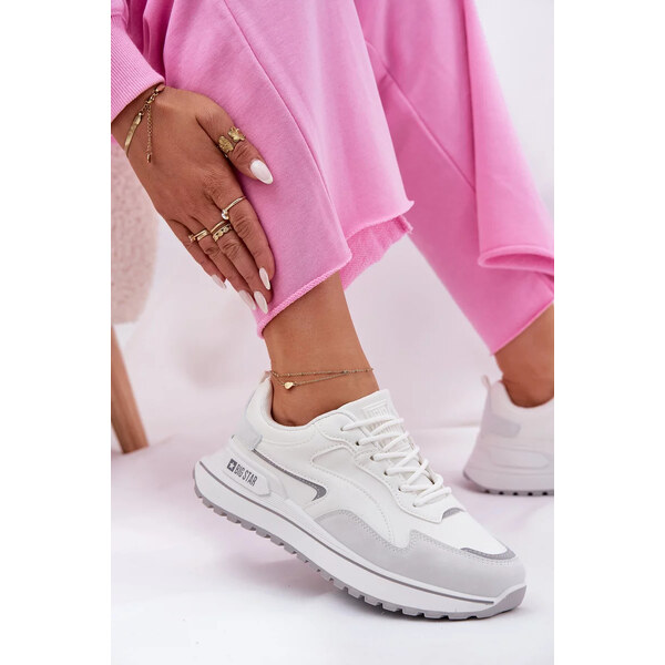 Big Star Shoes Dámske tenisky Big Star HI-POLY SYSTEM - biele 64541527