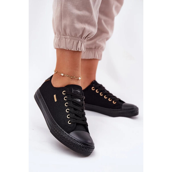 Big Star Shoes Dámske plátenné tenisky Big Star - čierne 64541537